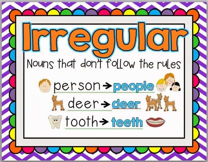 Define Irregular Plural Nouns